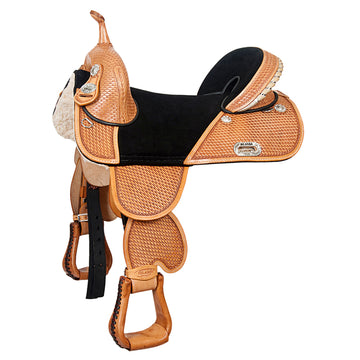 Western Horse Saddle Hilason Treeless American Leather Trail Barrel Tack